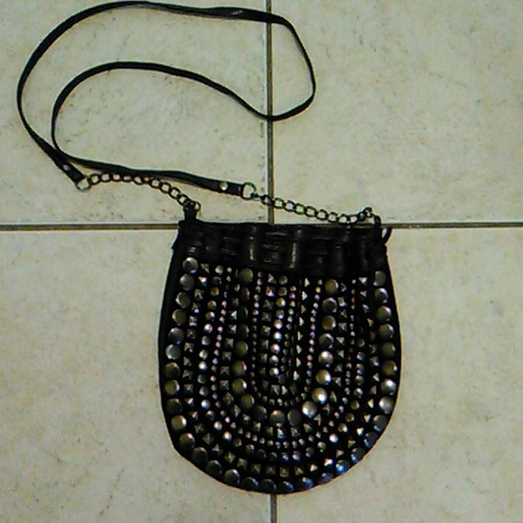 Black metal studded bag (33 inches long) - Picture 7 of 7